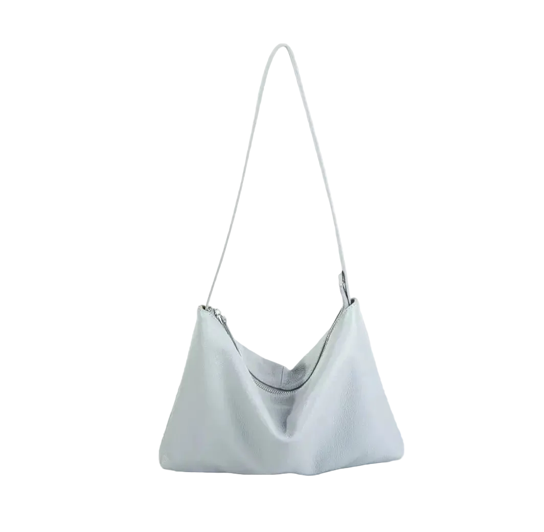 WS Seattle cowhide shoulder bag in Blue grey Tania Hird Designs