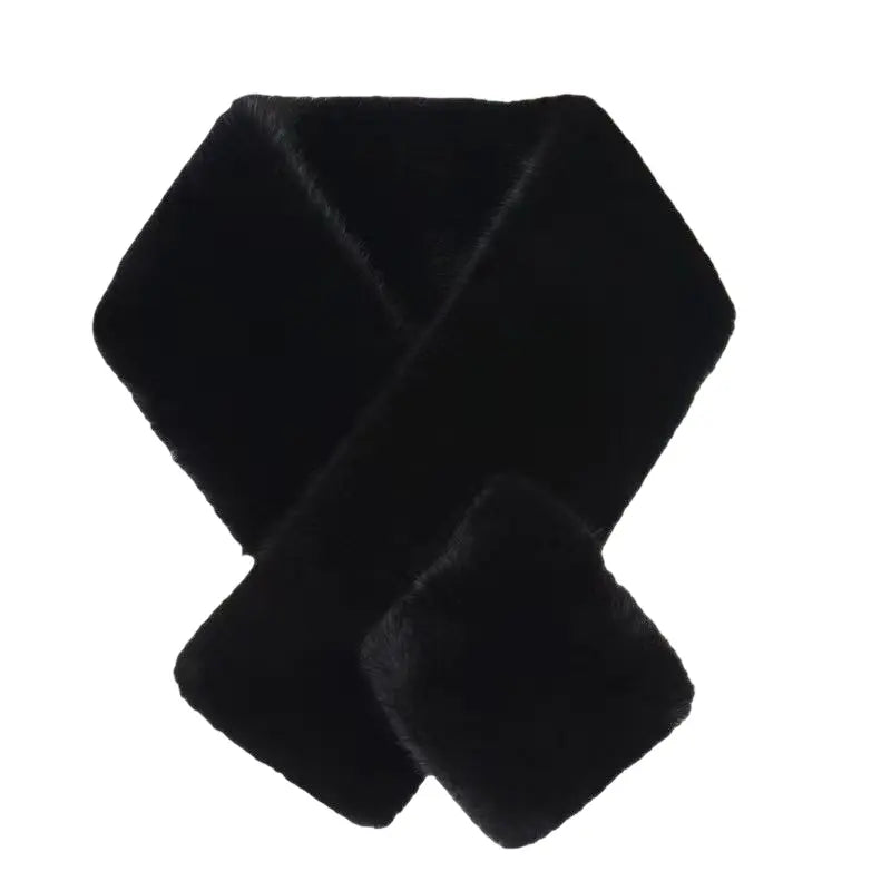 Faux Fur Peruvian Hat -  Black