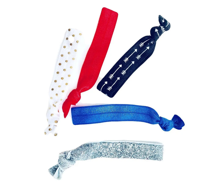 Hair Ties - Red, white and Blue