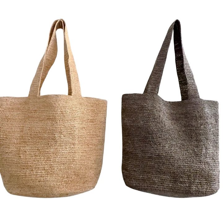 WS Mila Raffia Oversized Bag Natural