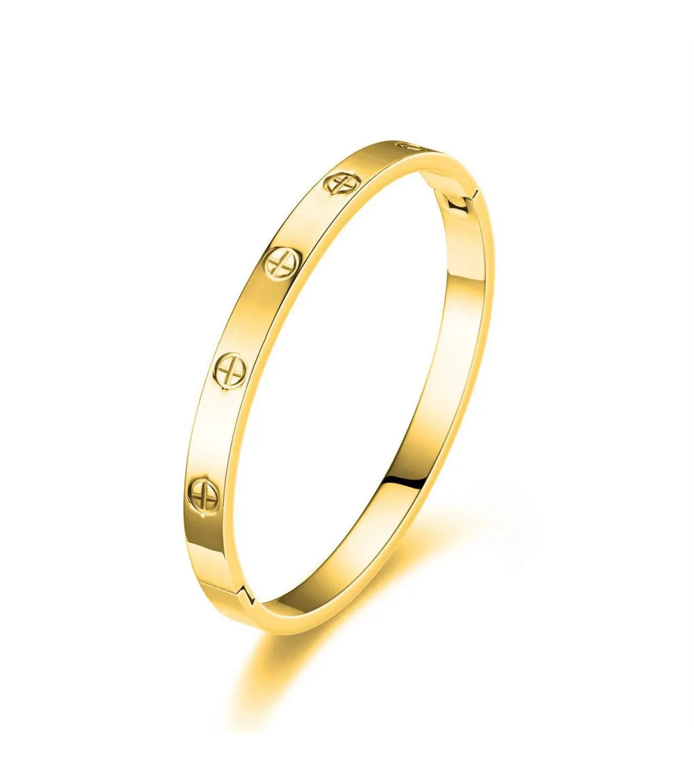 WS Bangle Octavia Crosses Bracelet - Gold