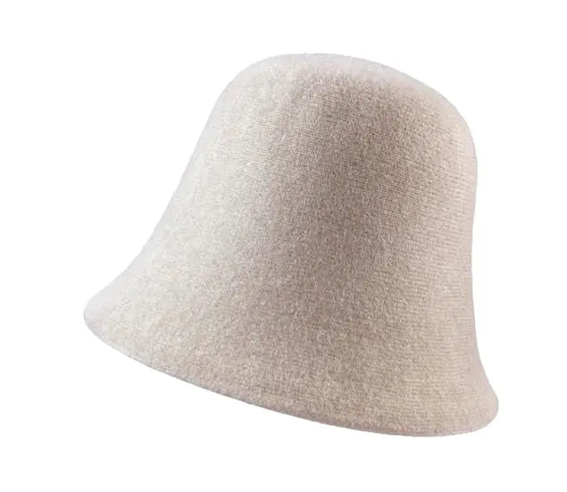Boston Wool Cloche Hat- OffWhite