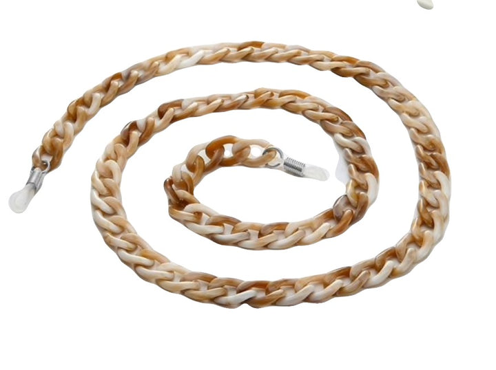 Glasses / Sunglass Chain in Brown and White