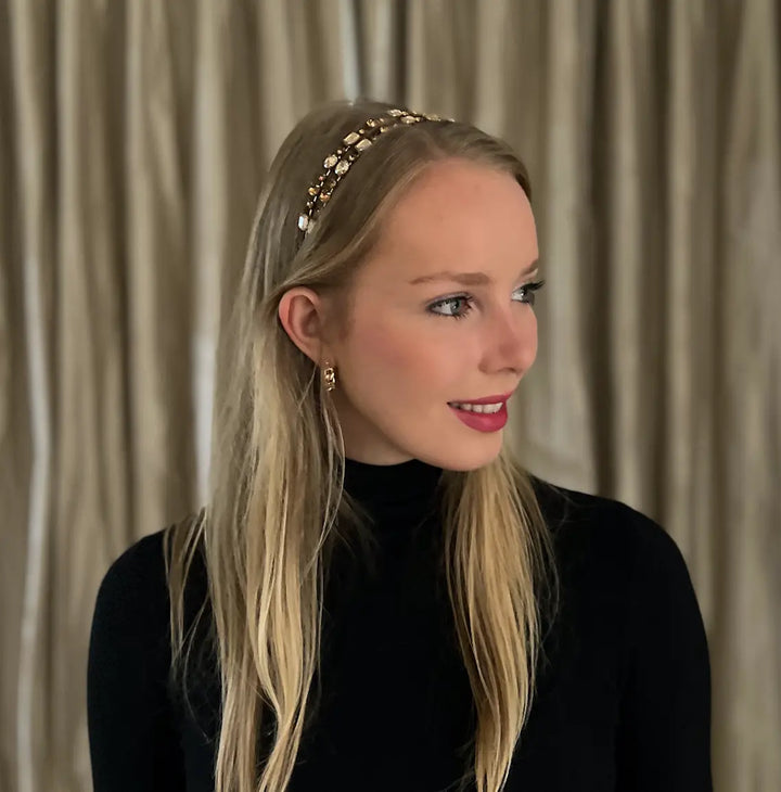 Headband Bling - Champagne Gems