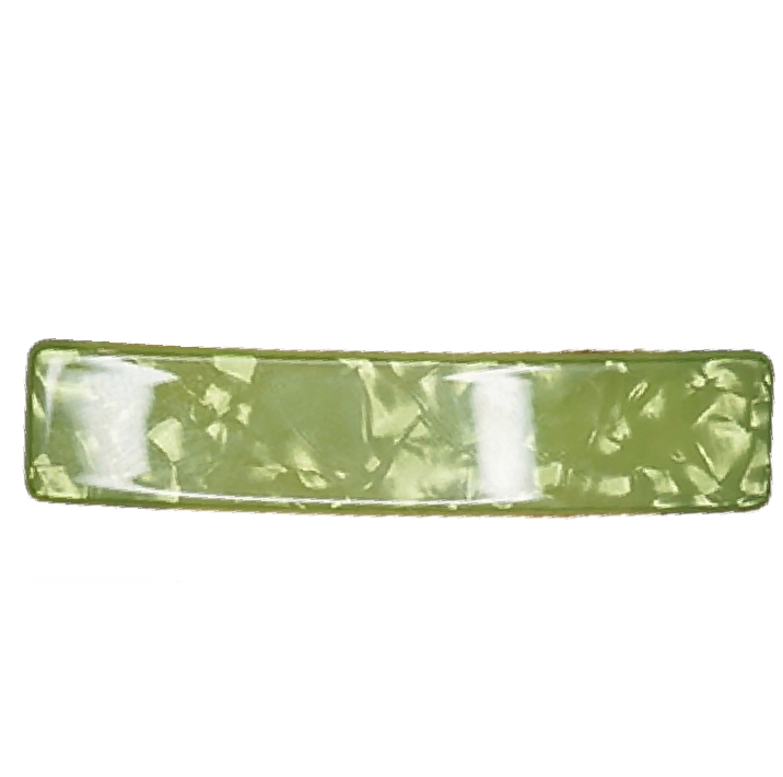 Acetate Barrette - Lime Green Pearl
