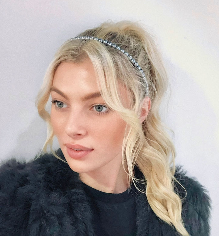 WS - Hermatite Faux Pearl Headband 728238947156