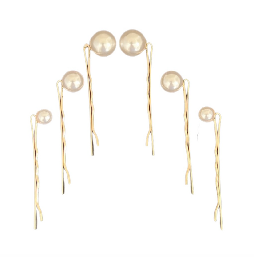 WS - Hairpins - Single Pearls Bobbypins set