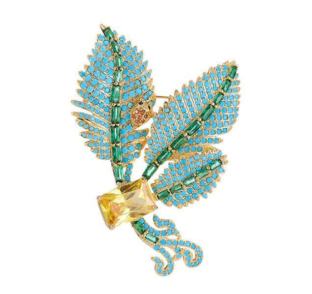 WS Thalia Jardin brooch - Aqua
