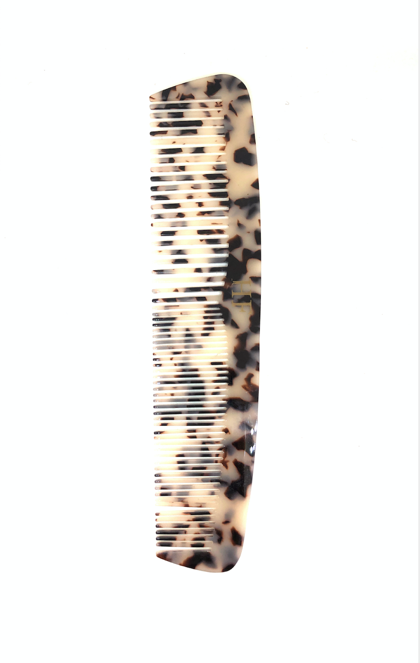 Acetate Two teeth Comb in Light Turtle
