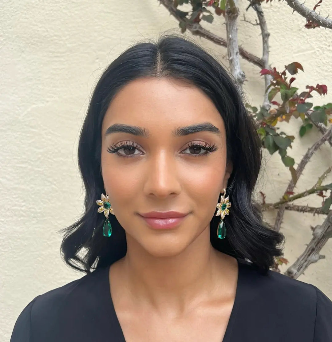 WS Elizabeth Taylor Green Earrings