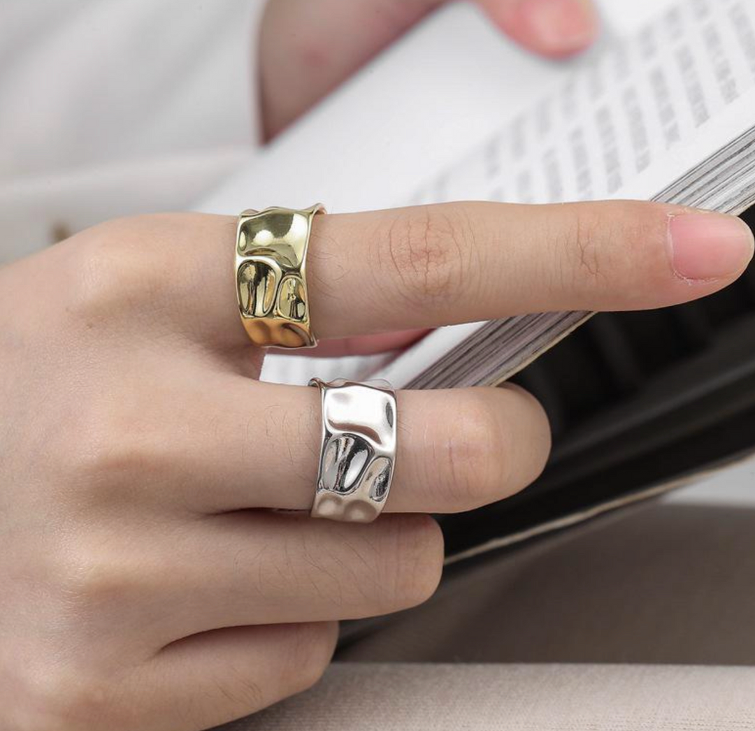 Silver cuff ring