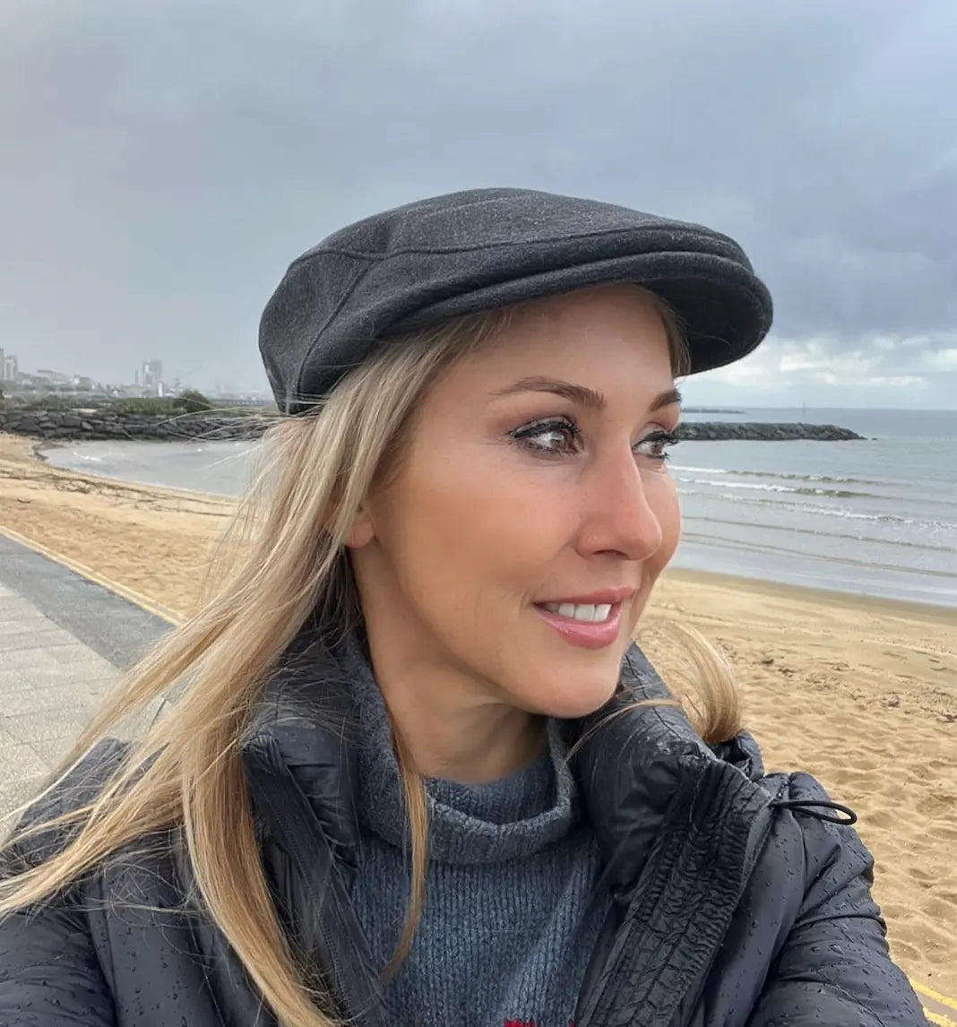 WS Unisex Newsboy Cap - Grey Suede