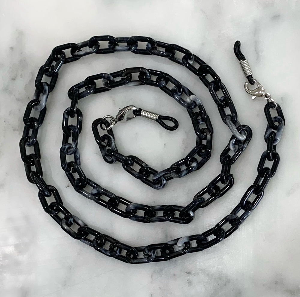 WS - Sunglass Chain - Black & Silver 744109225116