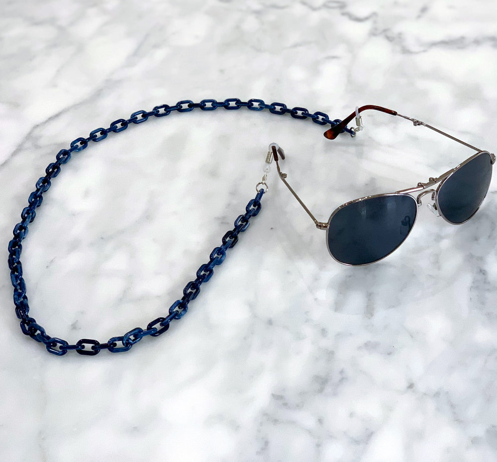 Glasses / Sunglass Chain - Blue & SIlver
