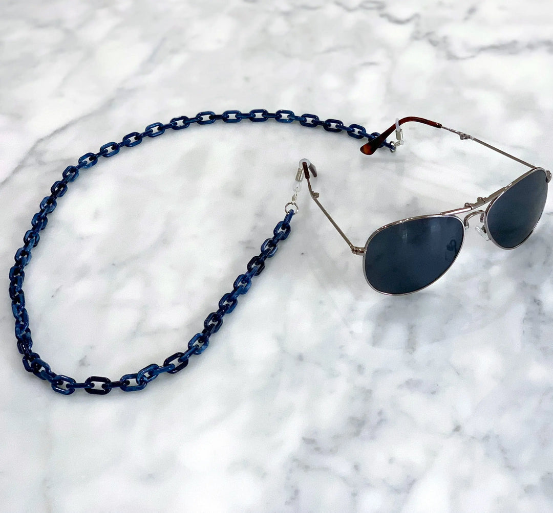 Glasses / Sunglass Chain - Blue & SIlver