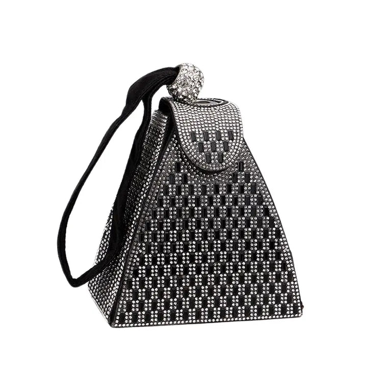 WS Pyramid Clutch Bag in Black