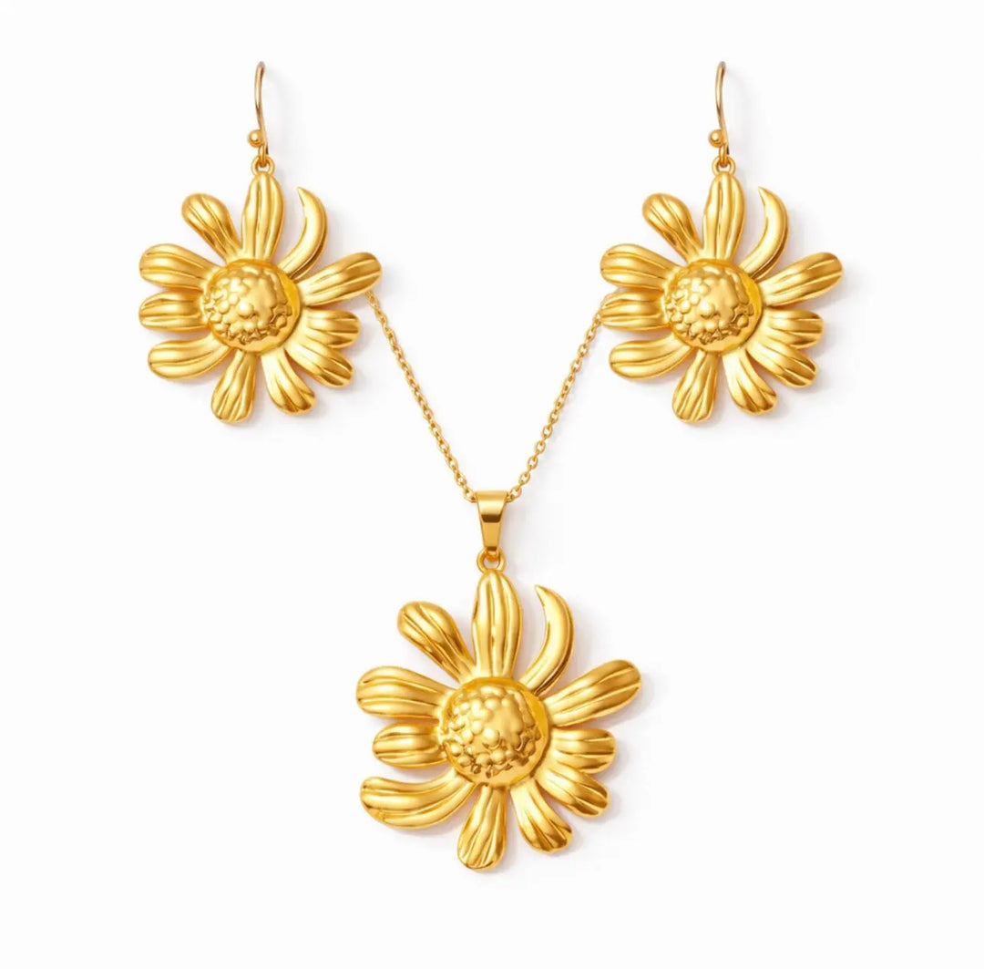 Tournesol Earrings and Necklace set
