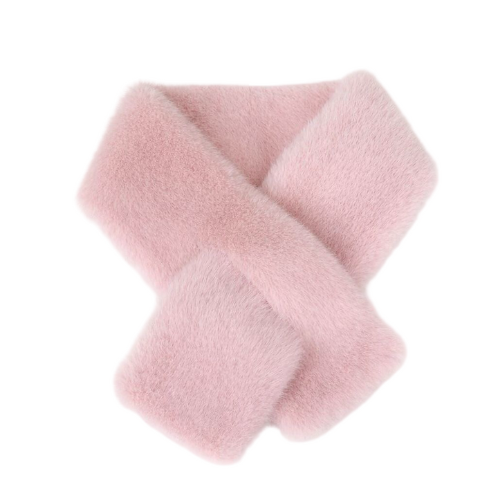 Faux Fur Peruvian Stole - Pink