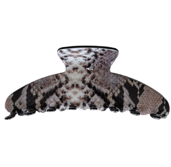 WS Premium extra large hair claw in Snake Brown 744109225772