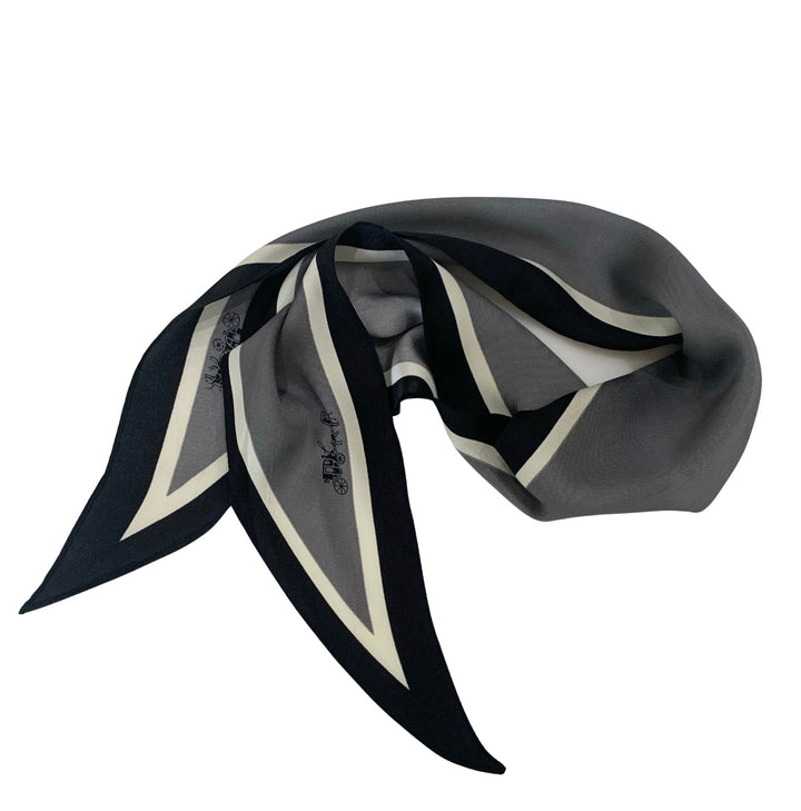 Neckscarf / Hairscarf - Grey and Black