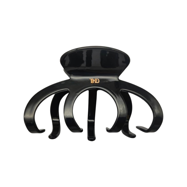 Oversized Acetate Octopus Claw in glossy Black