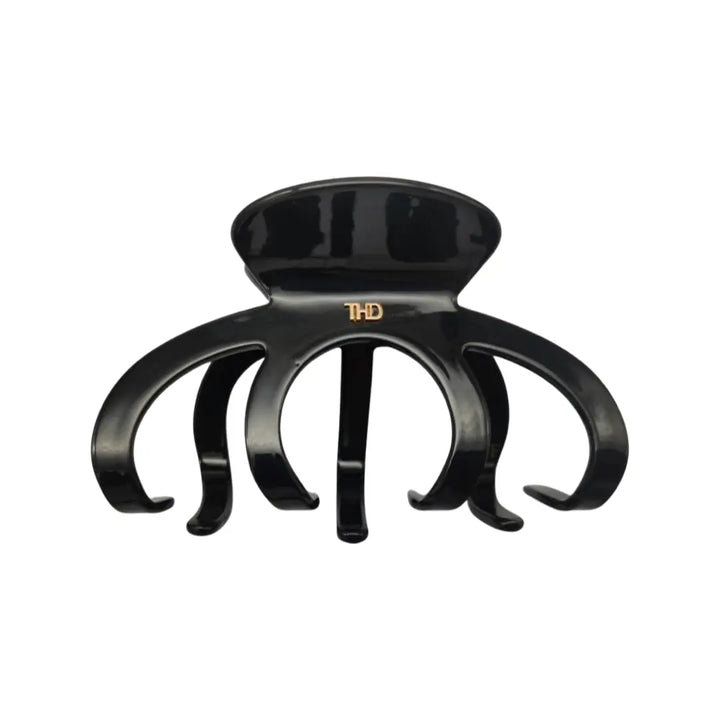 Oversized Acetate Octopus Claw in glossy Black