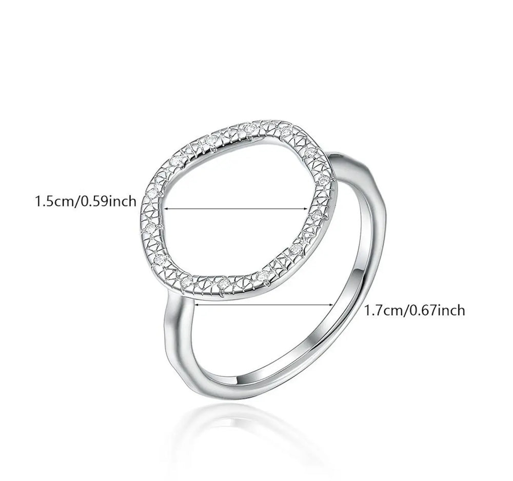 WS Rivière Circle zirconia Sterling silver Ring
