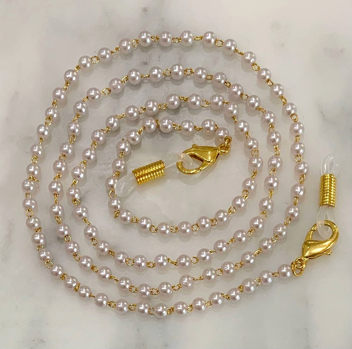Glasses/ Sunglasses Chain Pearl - gold