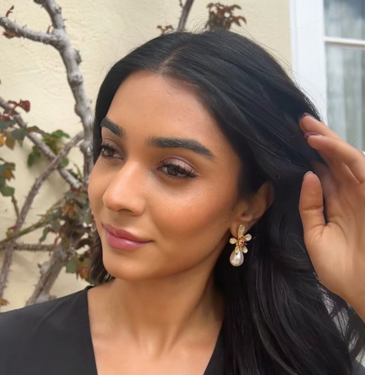 Golden Flower Earrings