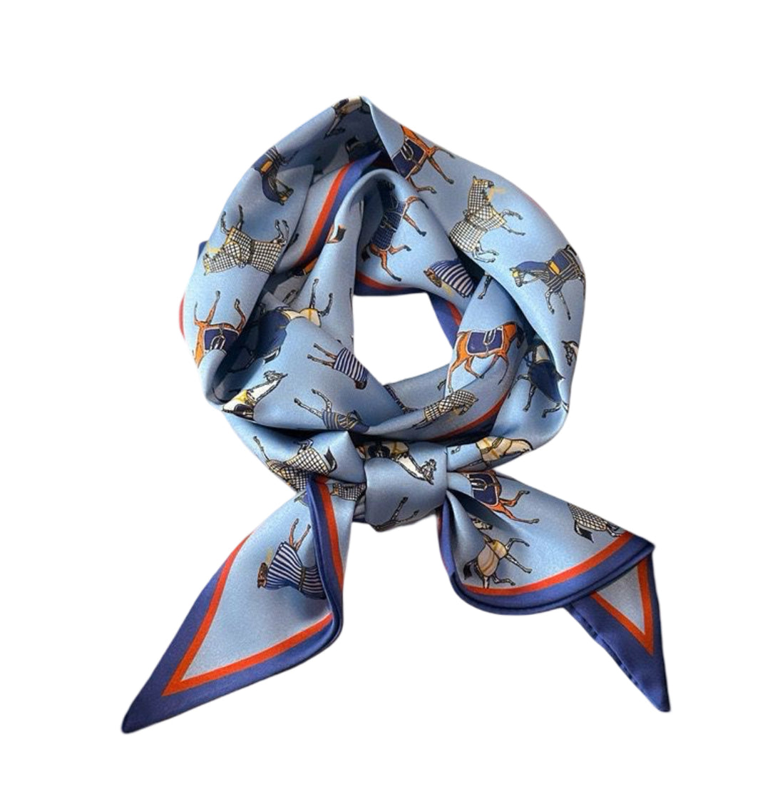 WS - Neckscarf / Hairscarf Blue Carousel