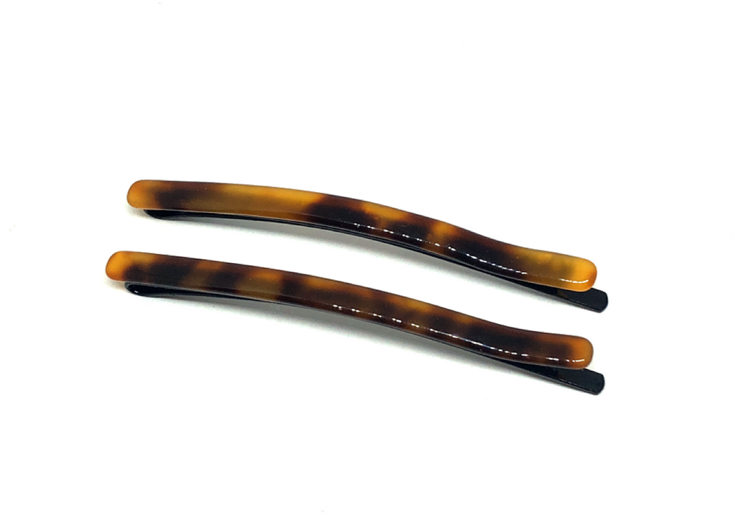 Acetate Hairpins Classic Brown Tortoise  - 2pce