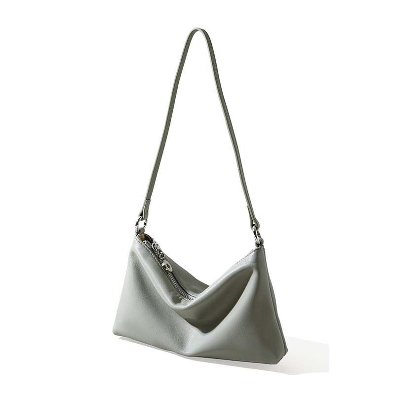 WS Parisienne Cowhide Shoulder Bag - Sage Grey - Hero