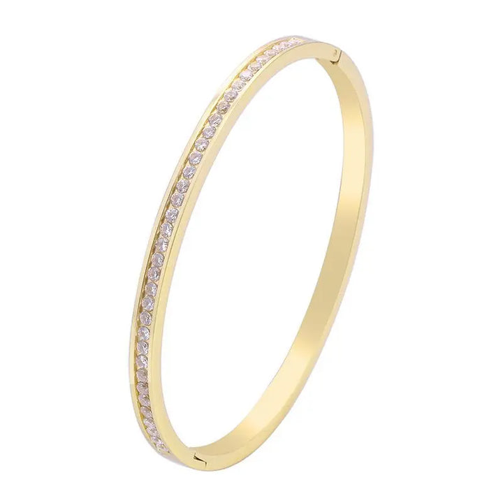 Claudia Zircon Gold Bangle