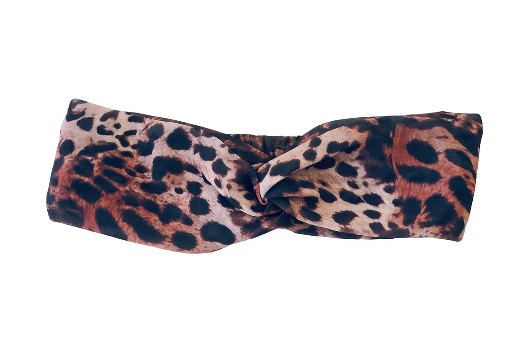 WS - Headband - 100% Satin Elastic - Leopard Tania Hird Designs