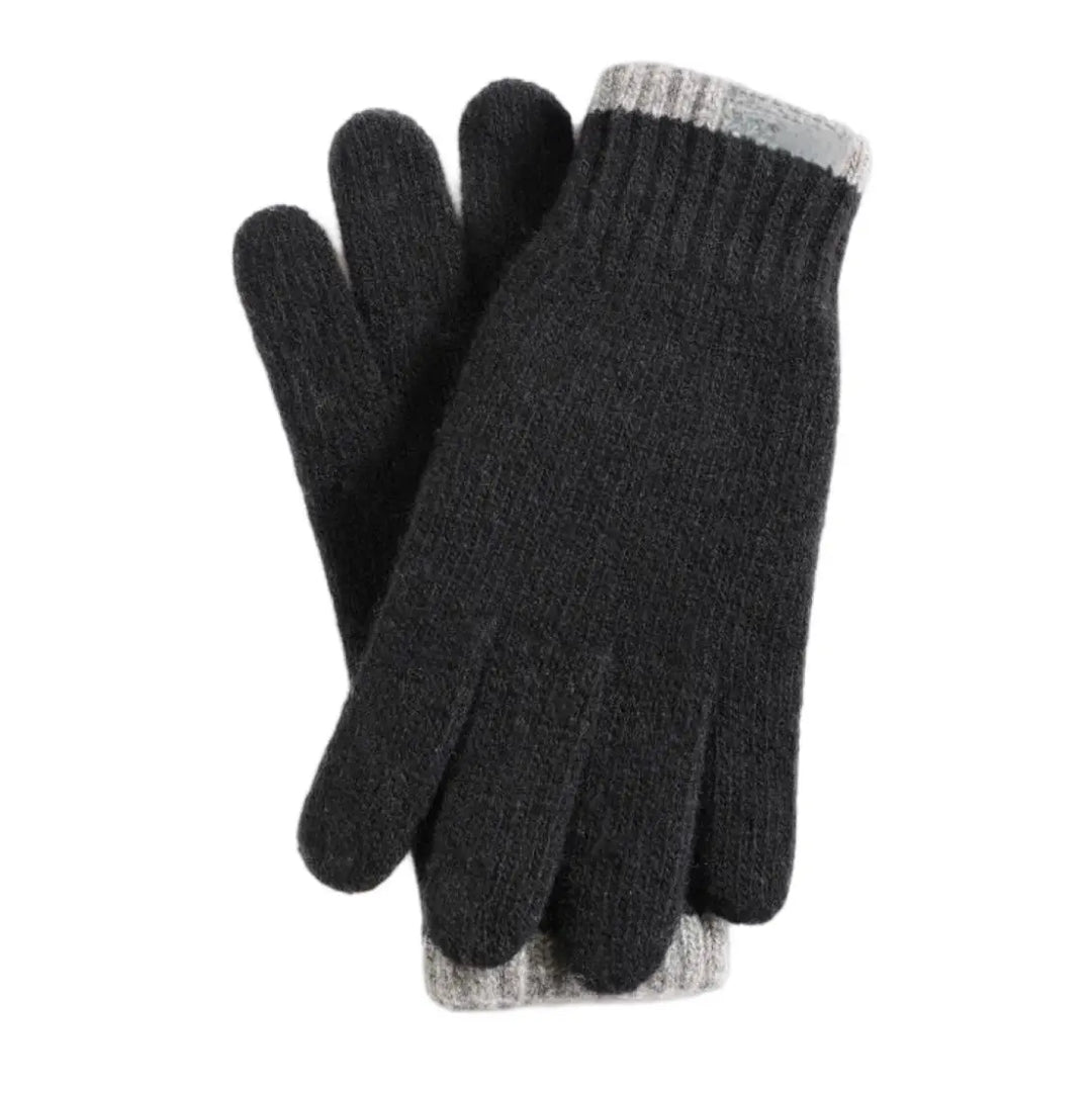 NY Unisex Wool glove M-L - Black/grey trim