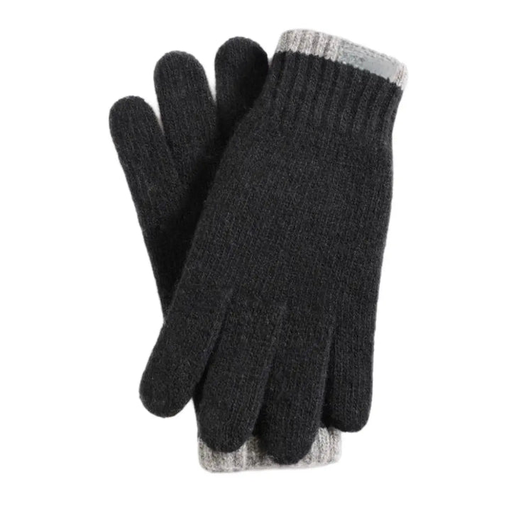 NY Unisex Wool glove M-L - Black/grey trim