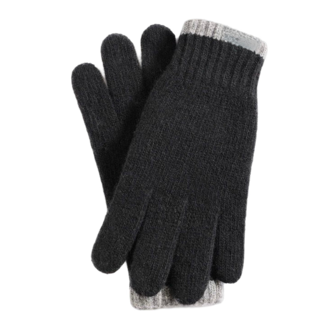 NY Unisex Wool glove M-L - Black/grey trim