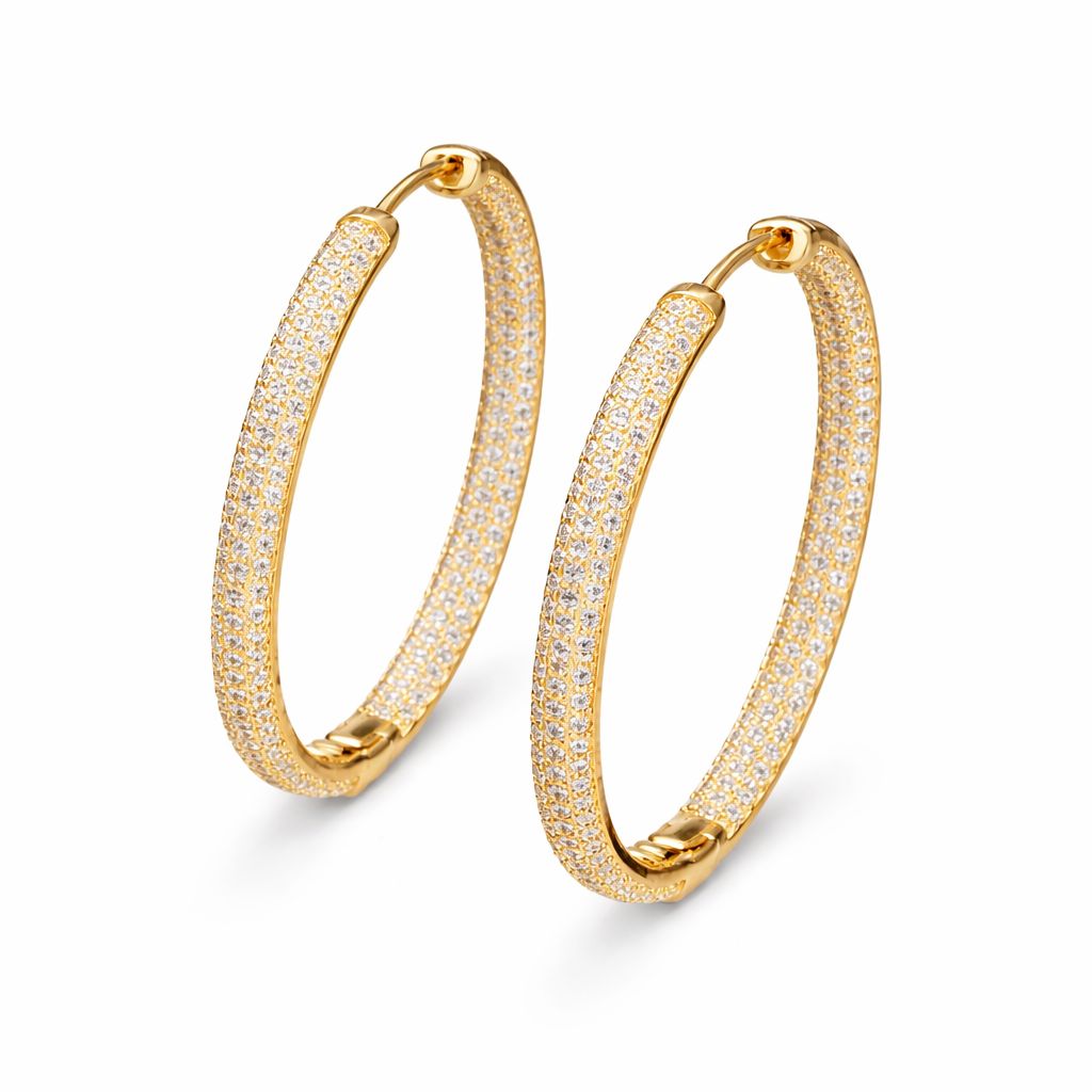 WS -Claudia Pave Gold Hoops 757953173984