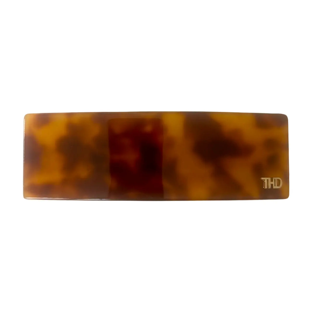 Premium Acetate Wide Barrette - Classic Brown