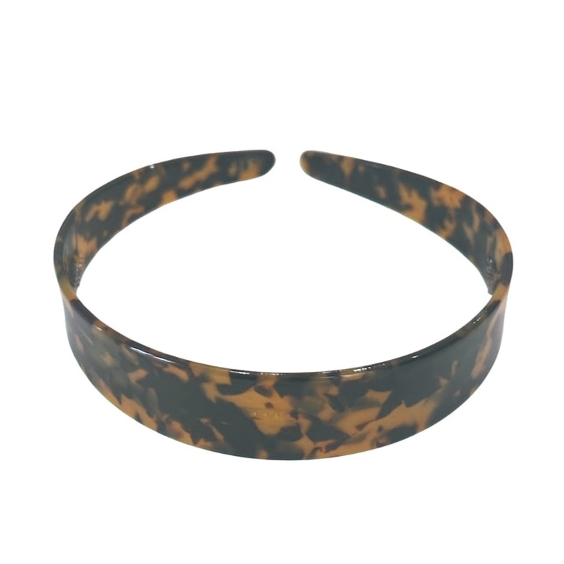 WS Acetate Headband -2.5cm Wide -Gaia Tortoise