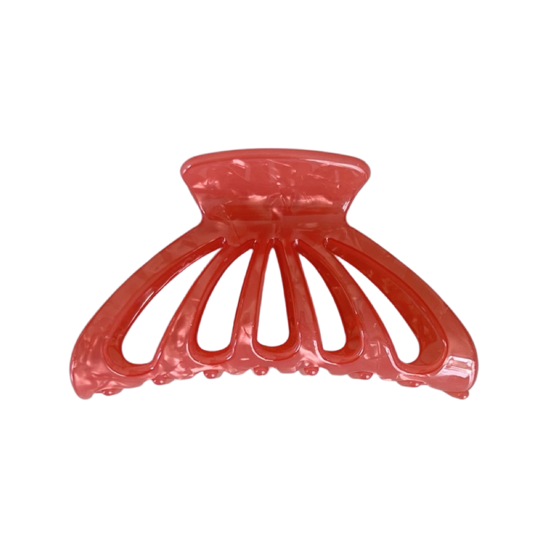 WS - Acetate Large Cutout Hair Claw- Pearl Watermelon Tania Hird Designs