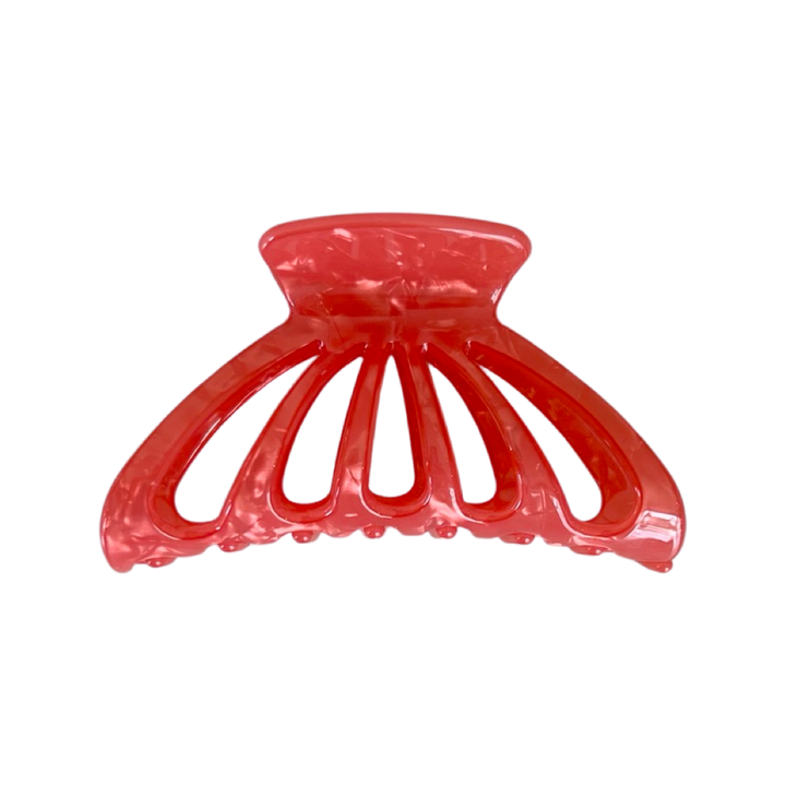 WS - Acetate Large Cutout Hair Claw- Pearl Watermelon Tania Hird Designs