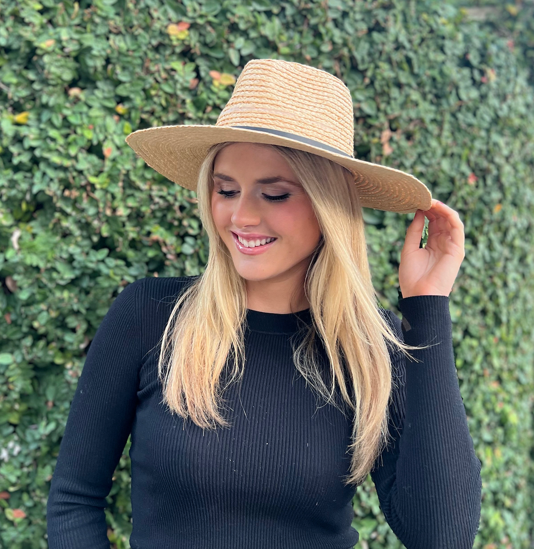 Xenia THD Raffia wide brim Fedora