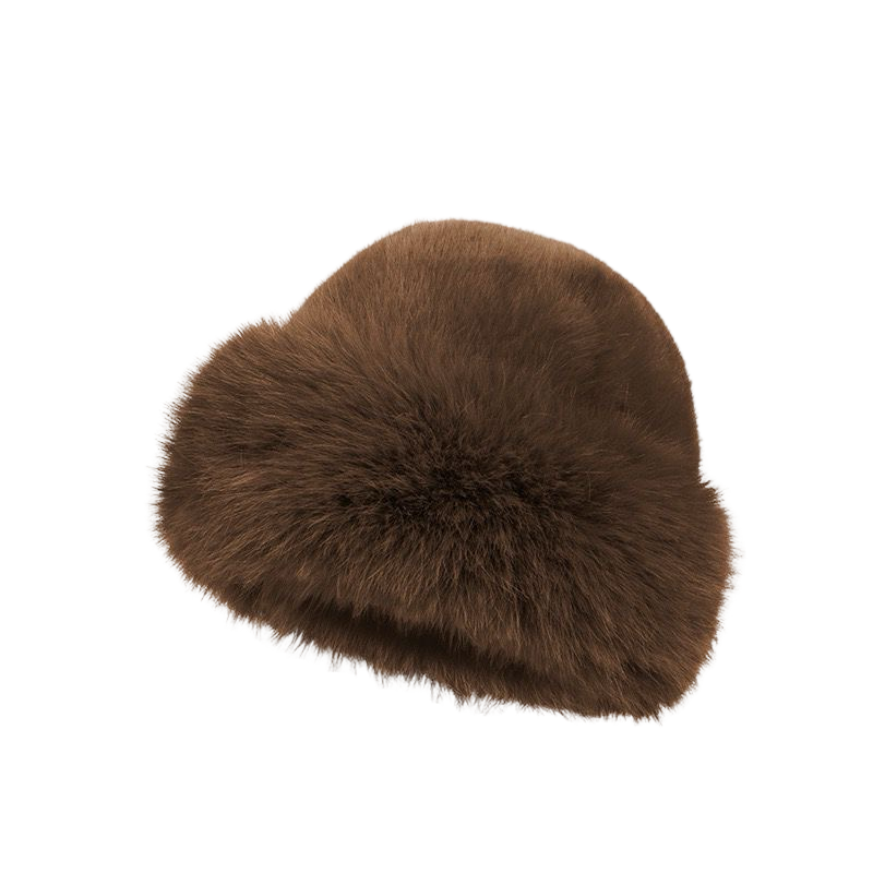 WS Faux Fur Peruvian Stole - Chocolate