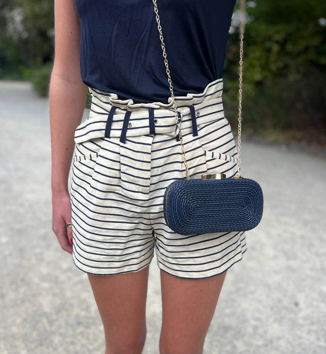 Felicity Coiled Rope Bag Navy