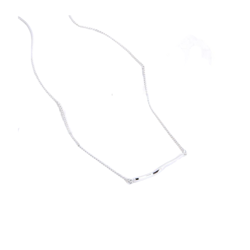 WS Bar Necklace in Sterling Silver