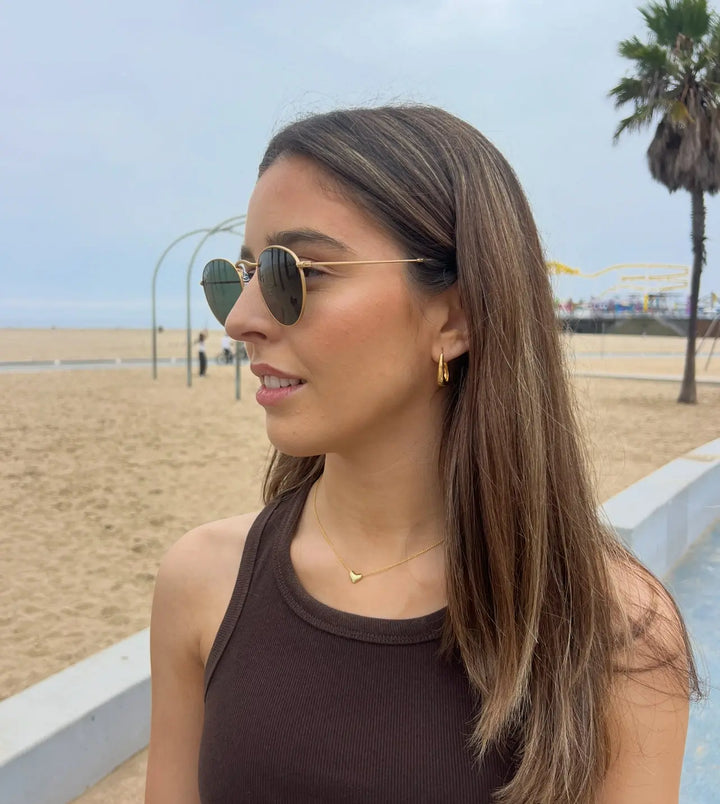 Charlotte Hoop Earrings in 18K gold plated Sterling Silver