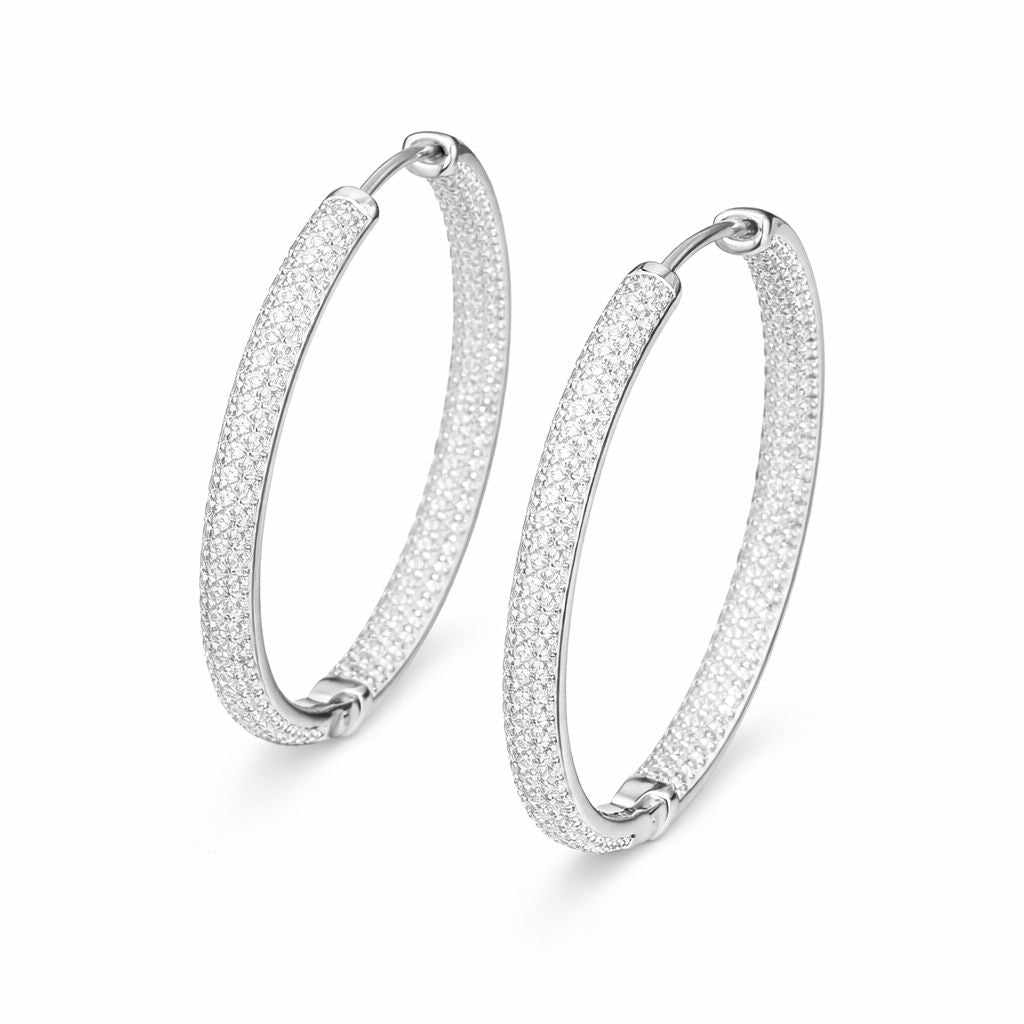 Claudia Pave Silver Hoops