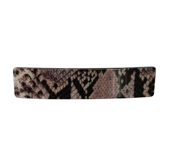 Acetate Barrette -Snake Brown