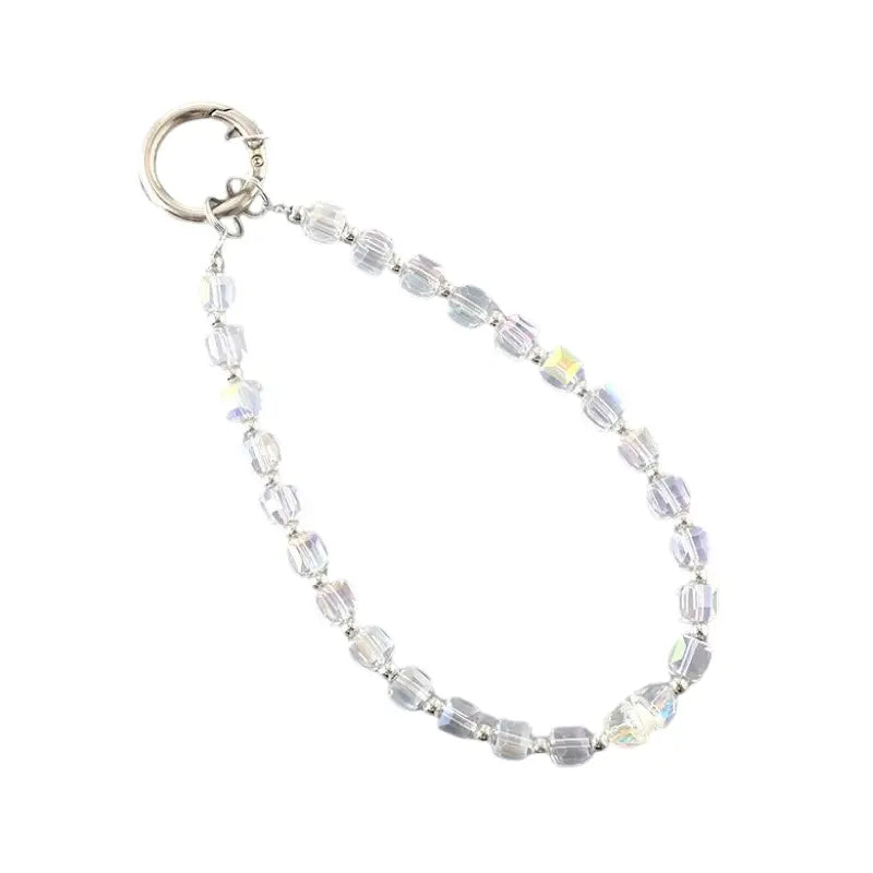 Crystal Wrist Phone Strap - transparent